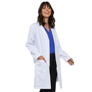Blusa Blanca de Punto de Manga Larga para Mujer, Bata Médica para Trabajadoras de Laboratorio - Product Image 5