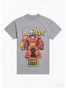 Camisetas Casuales de Manga Corta para Hombre y Mujer, Talla Grande, con Estampado de Cómic de Iron Jeff, Nueva Colección 2026 de Alta Calidad - Product Image 4