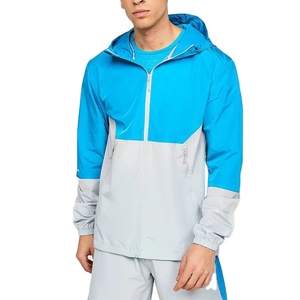 Ensemble de veste courte coupe-vent de couleur unie deux pièces personnalisées pour l'été Ensemble de survêtement coupe-vent pour hommes 2026 - Product Image 2