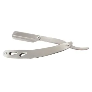 Afeitadora Manual plegable para hombres, afeitadora de acero inoxidable con borde recto, afeitadora afilada para peluquero - Product Image 4