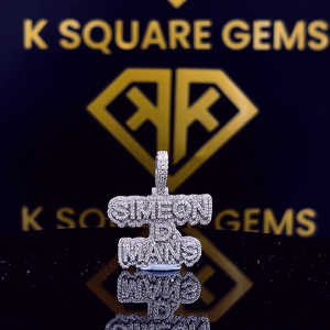Custom Letter Initial <b>Name</b> Pendant Gold Plated Pass Diamond Tester VVS Iced Out Moissanite <b>Chain</b> Hip Hop Pendant Fine Jewelry - Product Image 2