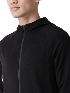 Fashion Boxy Cropped <b>Fleece</b> Cotton Full Zip Up <b>Black</b> Hoodie Custom Logo Acid Washed Hoodies For Men - Product Image 6