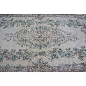Tapis Turc Vintage Beige Vert 5.4 X 10.3ft Classique Grande Surface Laine Latex Support Rectangle Patchwork pour Couloir pour Chambres - Product Image 3