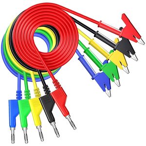 4mm 15A 3ft Test sonda multimetro Banana Plug a coccodrillo Clip alligatore ponticello per le connessioni multimetro - Product Image 6