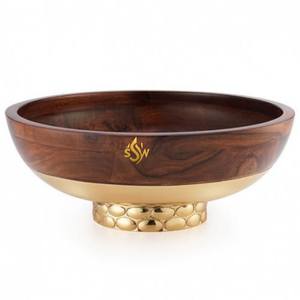 Ensemble De 2 Différentes Tailles En Aluminium Plaqué Or Table Décorative Centre De Table Bol De Service Alimentaire Top Vente Japonais Haute Demande - Product Image 4