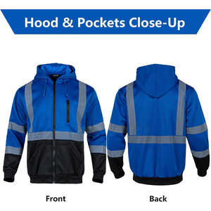 Quick Wear Men Hi Vis Hoodies High Quality Most Demanded Designs Light Weight <b>Top</b> trending Men Hi Vis hoodies with Low Rate - Product Image 3