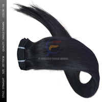 Extensions de Cheveux Naturels Vierges Remy Indonésiens de Qualité Supérieure, Droits, Non Tressés, Double Trame, Ondulés, Vente en Gros
