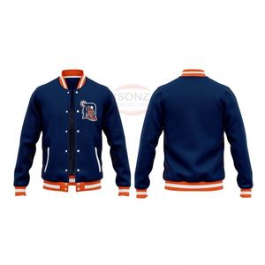 Veste universitaire en laine de haute qualité pour hommes Cool sur mesure hiver printemps automne grandes tailles col à capuche avec motif décoration - Product Image 1