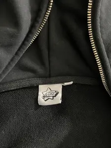 OEM Großhandel New Design High Streetwear benutzer definierte Logo voller Reiß verschluss Puff Print Brief Hoodies für Männer