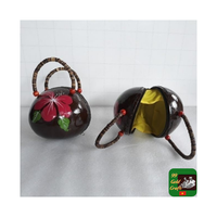 Tas cangkang kelapa Eco buatan tangan untuk wanita, aksesori alami ringan untuk pakaian sehari-hari, jalan-jalan, luar ruangan dan ide hadiah