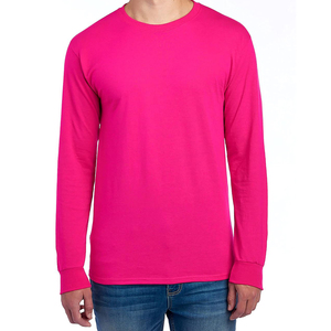 Camisetas de manga larga de color negro Camisas de rendimiento de cuello redondo Directo de fábrica Precio barato Camisetas de manga larga completa para hombres - Product Image 6