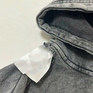 Sudadera con capucha desgastada de gran tamaño para hombre, mezcla de algodón básico transpirable para hombre, Sudadera con capucha desgastada de calidad térmica a bajo precio para hombre - Product Image 4