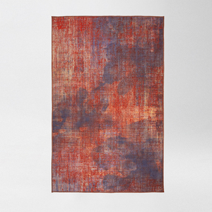 Alfombra Moderna Plegable y Lavable con Diseño Abstracto Turco Art Deco en Terracota Azul, Impresión Digital, OEM ODM - Product Image 2