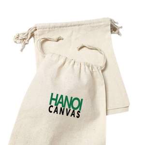 Sac de rangement en toile vintage tendance pour dames couleurs personnalisées écologiques sac à poussière en coton naturel réutilisable avec cordon de serrage élégant - Product Image 1