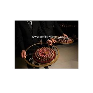 Cuenco de Metal chapado en oro decorativo para servir de Chocolate, diseño hecho a mano, cocina moderna, cuencos de Chocolate y dátiles en La India - Product Image 1