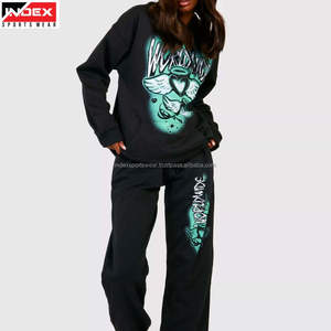 Ensemble de survêtement pour femme de qualité supérieure, tissu respirant, coupe ajustée, vêtements de sport, tenue de jogging, vêtements de sport - Product Image 1