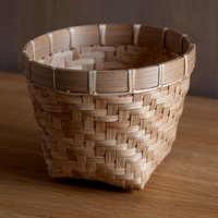 Paniers de rangement en bambou tressé faits à la main Moon Art India - Écologiques, pour usage alimentaire, pour la maison et les espaces commerciaux