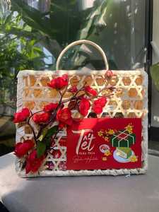 Forma rectangular cuadrada de caja de regalo de bambú Material de bambú blanqueado Durabilidad Flexibilidad - Product Image 5