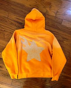 Hoodie Boxy Homme Vintage Streetwear Personnalisé Hiver avec Fermeture Éclair et Strass, Effet Délavé, Broderie et Patch, en Molleton Bouclette Effiloché - Product Image 6