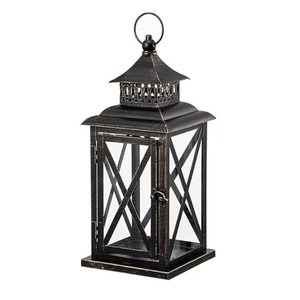 Candelero decorativo de Metal negro único, decoración ecológica para el hogar para Navidad, otros eventos, farol colgante para Interior - Product Image 2