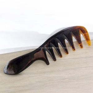 หวีฮอร์นขัดเงาแฮนด์เมดสำหรับแต่งผมอย่างอ่อนโยนอุปกรณ์เสริมแฟชั่นคริสตัลแท้สำหรับการดูแลเส้นผม - Product Image 3