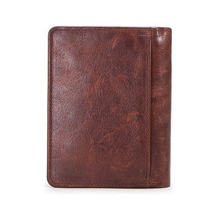 Portefeuille mince en cuir véritable pour hommes marron noir fort magnétique RFID bloquant une pince à billets Logo personnalisé imprimé accessoire de mode - Product Image 2