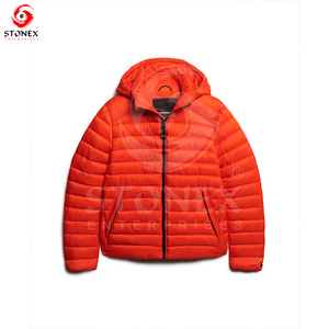 Orange Padded <b>Jacket</b> Cold Weather Winter Warm Bubble Puffer <b>Jacket</b> for Men High Quality Padded Down <b>Jackets</b> - Product Image 4