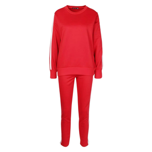 Algodón de alta calidad hecho de manga larga nuevo estilo Streetwear hombres cremallera chándal ajuste cómodo dos piezas Color sólido hombres - Product Image 2