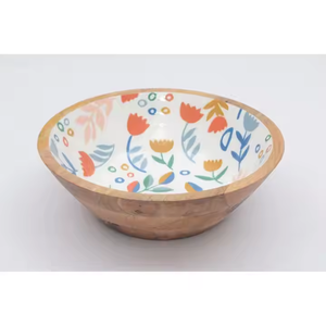 Excellent design imprimé grand stockage des aliments mélange bol en bois d'acacia bol de service à salade en bois pour servir des bols de nourriture disponibles - Product Image 6