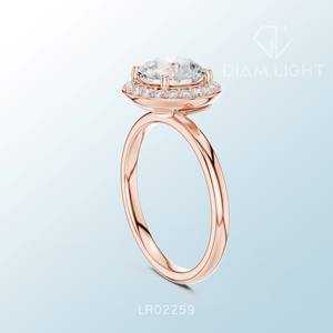 Handcrafted design perfect for wholesale buyers needing high quality rings Luxury round <b>cluster</b> ring make to order IGI certified - Product Image 2