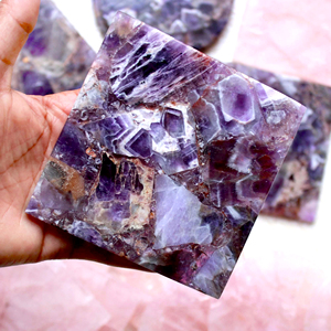 Healing Crystal Gift Set with Rose Quartz Tumbled Stones | Smoking Pipe, Amethyst <b>Tree</b>, Beads Necklace & Wooden Stone Coasters. - Product Image 1