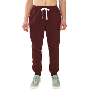 Pantalon de survêtement OEM en gros, vierge, confortable, en molleton, personnalisable, pour le jogging, avec impression et couleur contrastée unie - Product Image 1