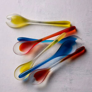 Service de table en résine, cuillère, fourchette, ustensiles de service, vaisselle, matériel de restauration, outil de mélange des aliments, fournitures de restaurant, buffet, cuisine - Product Image 1