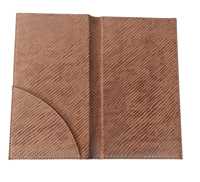 Porte-menu en bois de chêne format A4 personnalisé pour restaurant avec poche et pince à reliure, surface texturée, certifié ISO9001, logo personnalisé