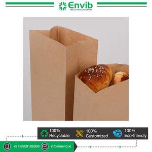 Sacs en papier kraft jetables recyclables de luxe de haute qualité impression flexo torsadée approvisionnement en gros restaurants transfert d'eau - Product Image 6