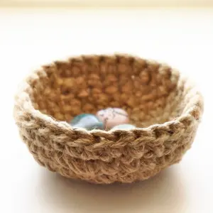 Nuevo cuenco de yute puro de alta calidad, cuenco de yute moderno de aspecto Premium, elegante para el hogar, Decoración de mesa de hotel, cocina, fruta doméstica al vapor - Product Image 1