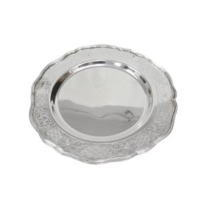 Plat décoratif de table en métal finition nickel, pour servir les aliments, utilisation en hôtel, cuisine, restauration, appareils électroménagers, assiette de restaurant - Product Image 5