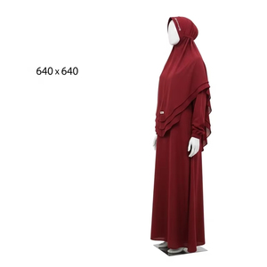 Vestidos musulmanes tradicionales transpirables para adultos Mezcla de algodón Diseño modesto de manga larga para uso diario y ocasiones - Product Image 3