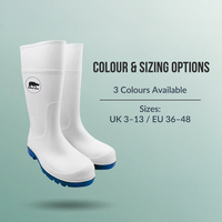 Bottes PVC Premium avec Embout Acier Étanche, Bottes de Pluie de Sécurité pour Hommes de Travail