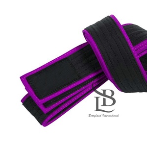 Ceintures de karaté d'arts martiaux professionnels de haute qualité couleur unie avec une bonne vente ceintures de karaté Bjj matériel de coton Durable - Product Image 5