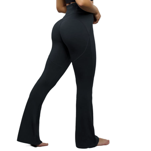 Leggings de yoga pour femmes respirant tricoté taille haute antibactérien Fitness course à pied sport Jogging pantalon - Product Image 6
