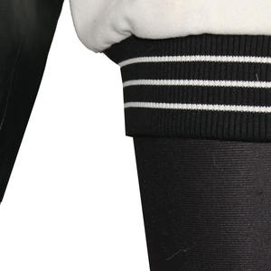 Veste de baseball universitaire personnalisée avec logo, imperméable, réversible, respirante, design varsity noir, confortable, en toile - Product Image 5