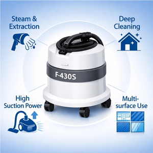 Nettoyeur vapeur 4-en-1 pour tapis et tissus d'ameublement, extracteur à pulvérisation professionnel pour un nettoyage en profondeur, la désinfection et l'aspiration de l'eau - Product Image 2