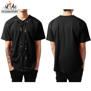 Jersey de béisbol con botones para hombre, Jersey de béisbol con botones, estilo Hipster, Hip Hop, FM LOGAN SPORTS, novedad - Product Image 5