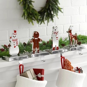 Soporte de calcetín de Navidad de Metal decorativo festivo soporte para chimenea estante colgante de vacaciones de Metal organizador pantalla - Product Image 3