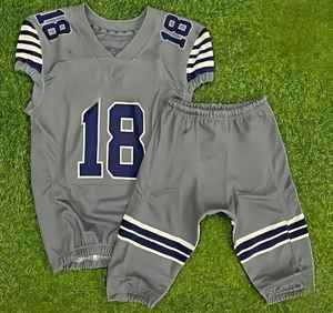 Uniformes de football américain de jeunesse de sublimation conçus sur mesure de la plus haute qualité pantalon intégré en jersey sergé - Product Image 3