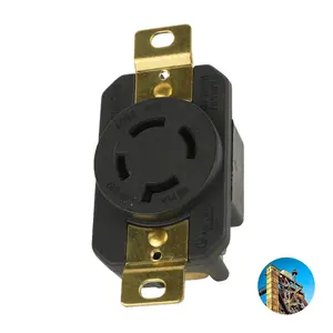 Hot sales NEMA L15-20R 20A 250V Secure connection Locking Receptacle suitable for Dust and debris prevention