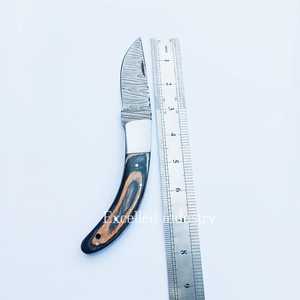 มีดพับตั้งแคมป์แบบยุทธวิธีมีดพกพามีดด้ามไม้พร้อมเคสหนัง - Product Image 6