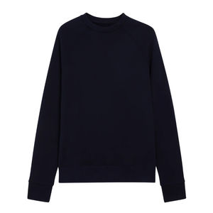 Sweat-shirt épais uni à col rond en coton 100% personnalisé avec broderie streetwear pour homme - Product Image 2