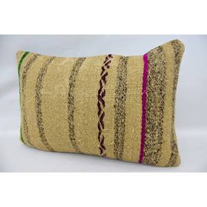 Premium Beige Kantha Patchwork Laine Oreiller 16x24 Pouces De Luxe Vintage Moelleux Tissé Motif Portable Literie Anneau Carré Caractéristiques - Product Image 3